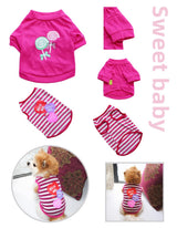 Dog Shirt for Large Dogs Outfits for Small Dogs Tiny Puppy Clothes Cute Sweatshirt Funny Pet Apparel Set of 4 Pink L