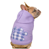 SAWMONG Dog Hoodie,Flannel Pet Hooded Sweater with Hat Puppy Pullover Sweater Shirt,Dog (Purple,M)