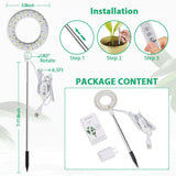 2 Pack Halo Plant Grow Light, 6000K White LED Full Spectrum Growing Lamp for Indoor Plants, Succulents, Mini Bonsai, Small Plants, Height Adjustable, Dimmable & Timer 4/8/12/18Hrs