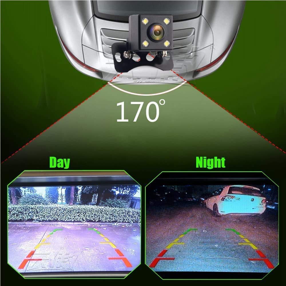 Vehicle Backup Camera Waterproof Car Rear View Camera 170° Wide Angle 12 LED Night Visions Backup Reversing Parking Cameras