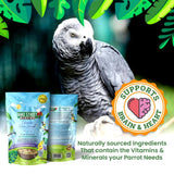 Bird Street Bistro Parrot Food - Parrot Food - Cooks in 3-15 min w/Natural Whole Grains, Legumes, Non-GMO Fruits, Vegetables & Health-Oriented Spices.