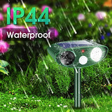 2 Pack Solar Animal Repellent Ultrasonic Outdoor Skunk Repellent for Yard with Motion Sensor Strobe Light Waterproof Deer Repellent Devices for Cat Dog Raccoon Skunk Squirrel Rabbit Fox and More