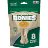 Bonies Natural Skin & Coat Formula Medium-Sized Single Bone - Promote Silky Coat & Healthy Skin, Healthy Teeth & Fresh Breath, Low Calories - Chicken Flavor, [Medium Dogs], 8 Bones