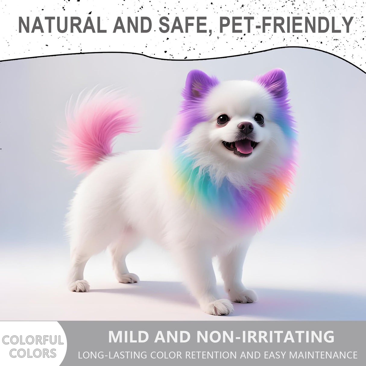 Eyaeyao Dog Hair Color Dye, Hot Pink Dog Hair Dye, 7 fl oz (250ml) Temporary Non-toxic Vibrant Colors Washable Pet Safe Paint for Cat Animals (Hot Pink, 7 Fl Oz (250 ml))