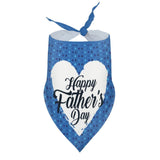 Happy Father's Day Dog Bandanas Pets Kerchief Reversible Triangle Bibs Scarf Outfits Accessories for Small to Large Dogs Cats