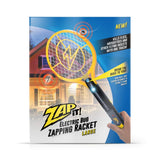 ZAP IT! Bug Zapper Rechargeable Bug Zapper Racket W/ Blue Light Attractant, 4,000 Volt, USB Charging Cable