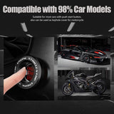 Rotary Push Start Button Cover, Car Engine Push to Start Stop Accessories, Auto Ignition Switch Cover, Cool Motorcycle Car Decor Gift for Christmas New Years Birthday, Black