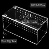 Tlence Acrylic Tarantula Enclosure Terrarium, 8" x 4" x 4" Small Magnetic Reptile Tank, Micro Spider Breeding Habitat Cage, Clear Ventilated Lizard Display Box for Hermit Crab Invertebrates Scorpion