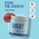 Fifth & Fido Dog Allergy Relief Formula – Natural Daily Food Topper Powder for Dog Itching Skin Relief, Immune & Gut Support with Turkey Tail, Quercetin & Probiotics