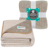 PetAmi Waterproof Dog Blanket, Leakproof XL Pet Blanket for Large Dogs, Furniture Sofa Couch Cover Protector, Fleece Cat Throw Bed Crate Kennel, Reversible Washable Soft Plush, Twin 60x80 Taupe Beige