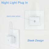 REMINDA 4 Pack Auto Nightlight Lamp with Dusk to Dawn Sensor for Bedroom, Plug in, Red