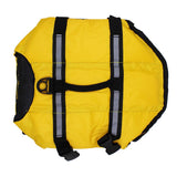 Dog Life Jacket Easy-Fit Adjustable Belt Pet Saver Swimming Safety Swimsuit Preserver with Reflective Stripes for Doggie (XS, Yellow)