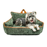 RAFASAFA Orthopedic Dog Bed with Memory Foam, Washable Plush Pet Bed for Small, Medium & Large Dogs, Cozy Bolster Crate Dog Bed for Joint Support & Comfort.(Green)