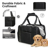 Ykphs Dog Purse Carrier for Small Dogs, Small Cat Purse Carrier Soft with Large Pocket, Portable Pet Carrier Tote Bag with Safe Leash (Black)