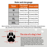 Winter Dog Suspender Boots, Dog Paw Protectors, Waterproof Doggy Booties for Winter, Anti-Slip Reflective Dogs Shoes Snow Boots for Outdoor Walking