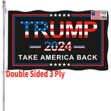 Trump 2024 Flag Take America Back Black - Double Sided Donald Trump Flags 2024-3x5 Outdoor 200D Polyester with Durable Canvas Header and 2 Brass Grommets for Indoor Outdoor