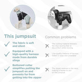 PETBARONET Waterproof Full Body Snowsuit with Harness, Reflective Jacket for Small and Medium Dogs (Green, XL:Chest 18.9'', Length: 14.2'')