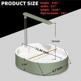 ianjetty Parakeet Bird Bath for Cage Indoor, Parrot Bird Shower Budgie Bath Splash Guard, Automatic Circulating Water Bathtub for Pet Bird, Lovebird, Cockatiel, Finches, Cockatoo, Conure