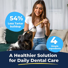 Load image into Gallery viewer, Tartar Shield Soft Rawhide Chews | Safe Dental Treats for Small Dogs | Vet VOHC Approved | Daily Bone Cleans Teeth &amp; Gums Fresh Breath Oral Health Support | USA Made | (Small Dogs / 30 Count)
