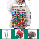 Deloky Extra Large Bird Parrot Chewing Toy-Multicolored Natural Wooden Blocks Bird Tearing Toys Suggested for Macaws Cockatoos,African Grey and a Variety of Amazon Parrots(X- Large)
