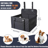 Dog Car Seat for Medium Small Dogs, Pet Car Seat with Adjustable Safety Belt & Storage Pockets, Breathable Waterproof Pet Car Seats Cover, Small Dog Seats for Dogs Under 30lbs (Medium, Black)