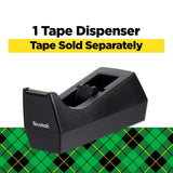 Scotch Desktop Tape Dispenser, Black, 2.7 in. x 2.7 in. x 6.4 in., 1 Tape Dispenser, Polystyrene (PS)