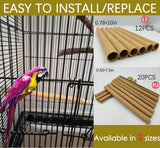 40Pcs Sand Perch Covers for Bird - Bird Perch Covers 7.5" Long x 3/8" Diameter Bird Perches for Parakeets, Lovebirds, Parrotlets, Canaries and Other Small Birds (Yellow, 40pcs 7.5" x 0.43")