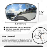 NAMSAN Dog Goggles for Large Dogs, Wide Eyecup & Soft Frame, Anti-UV Sunglasses for Dogs Medium to Large Breed, Driving Dog Eye Protection, Windproof Dustproof, Adjustable, Reflect Silver Lens