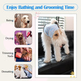 Nanaki Calming Hoodie Dog Grooming Ear Cover Anxiety Relief-No Shake Dog Ear Wrap Hematoma, Striped Head Wrap Snoods for Noise Protection, Bath, Fireworks, Thunderstorm, Blow Drying, Warm-Keeping