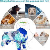 LovinPet Giant Dogs PJS Bodysuit, Pet Pajamas for Dogs, Abstract Geometric Print, Pitbull Clothes, Large Dog Jammies, Pitbull Onesie, Lightweight Pullover Dog Pajamas,2XL