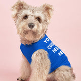 Personalized Dog Shirt Custom Dog T-Shirt with Text Logo Image Name Print Customized Breathable Summer Clothes for Small Medium Large Dogs (White)
