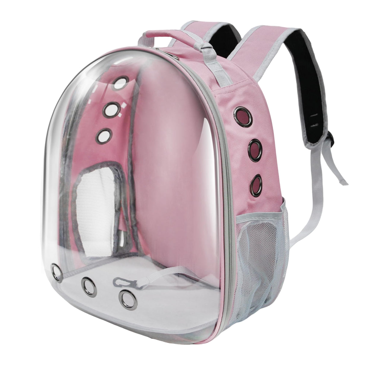 GeerDuo Cat Backpack, Airline Approved Bubble Carrying Bag for Small Medium Dogs Cats, Space Capsule Pet Carrier Dog Hiking Backpack Travel Carrier (Pink)
