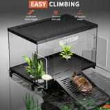 Turtle Basking Platform & Dock - Stainless Steel Turtle Ramp, Non-Slip Surface - Fits 10-13 Inch Wide Aquariums