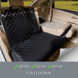YOVEEKLE Back Car Seat Cover for Dogs, Nonslip Waterproof Dog Car Seat Protector for Rear Bench Stays Securely in Place Fits for Vehicles & SUVs (Black)