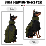 DENTRUN Dog Winter Coat, Warm Fleece Jacket, Turtleneck Dog Sweater, Cold Weather Outfit, Thermal Bodysuit, Soft Jumpsuit