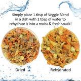 Veggie Blend - Healthy Natural Mixed Dried Vegetable Treat - Sweet Potatoes, Carrots, Peas - for Degus, Chinchillas, Sugar Gliders, Hedgehogs, Guinea Pigs & Small Pets… (8 Ounce (Pack of 1))