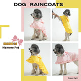 MAMORE Dog Raincoats, Waterproof Dog Rain Jacket with Clear Hood, Adjustable Reflective Lightweight Breathable Pet Rain Poncho for Small Medium Large Dogs(Yellow, Small)