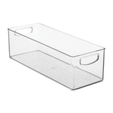 Plastic Stackable Pantry Bin with Handles, Clear