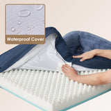 EHEYCIGA Orthopedic Dog Bed for Medium Dog, 30x20x6.5 Inch Memory Foam Dog Couch Bed with Sides, Waterproof Liner & Washable Removable Cover, Bolster Pet Sofa, Navy