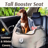 MORULINI Orthopedic Dog Car Seat for Small Breeds - Original Calming Burrow Nest for Car Anxiety Relief - 6” Memory Foam Booster & Travel Bed - for Dogs Under 25lbs, Frenchie, Chihuahua
