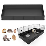 Tresbro Guinea Pig Cage Liner with One-Hand Release Hook & Thickened Corner, 48''L x 24''W Waterproof & Washable Mat (Without Cage) for C&C Grids Guinea Pig Hedgehog Bunny Habitat, Rabbit Cage Liner