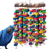 Deloky Extra Large Bird Parrot Chewing Toy-Multicolored Natural Wooden Blocks Bird Tearing Toys Suggested for Macaws Cockatoos,African Grey and a Variety of Amazon Parrots(X- Large)