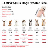 JAMPAYANG Dog Sweater, 3 Pack Dog Sweaters for Small Dogs or Cats, Girl or Boy, Warm Dog Clothes Shirt Coat for Winter Christmas (Peach, Dark Pink, Light Purple, XX-Large)