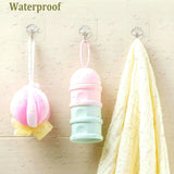 24 Pack Adhesive Wall Hooks 33LB Heavy Duty No Drill Transparent Waterproof Hooks for Bathroom Kitchen Towel Coat Office Home Outdoor