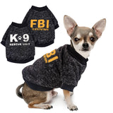 2 Pack Chihuahua Sweater Dog Sweaters for Small Dog Boy Black Fleece Sweater Chihuahua Clothes Pattern Puppy Clothes Fall Winter Pet Clothing Medium