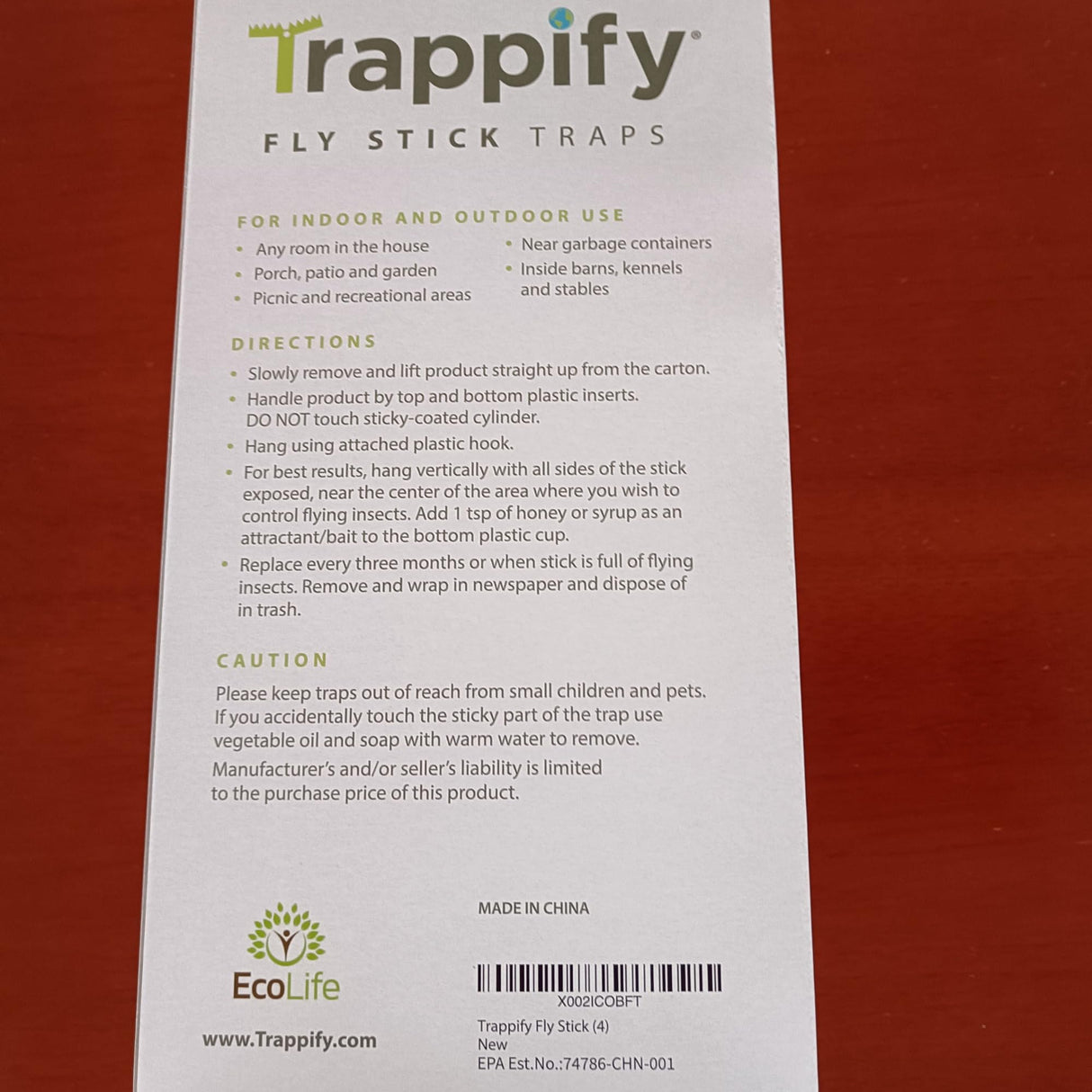 Trappify Hanging Fly Traps Outdoor: Fruit Fly Traps for Indoors | Fly Catcher, Gnat, Mosquito, & Flying Insect Catchers for Inside Home - Disposable Sticky Fly Trap for Indoor House Pest Control