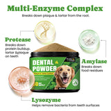 Dog Teeth Cleaning Powder, Dog Dental Powder and Cats Breath Freshener, Plaque Off Pet Tooth Cleaning lab co, Bad Breath & Tartar Remover for Dogs, Dog Teeth Cleaning with Enzymes- 60-Day Supply -Mint