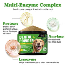 Load image into Gallery viewer, Dog Teeth Cleaning Powder, Dog Dental Powder and Cats Breath Freshener, Plaque Off Pet Tooth Cleaning lab co, Bad Breath &amp; Tartar Remover for Dogs, Dog Teeth Cleaning with Enzymes- 60-Day Supply -Mint
