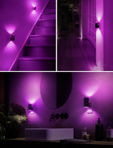 L LOHAS LED Night Light, Halloween Night Light, Night Lights Plug into Wall, Purple Night Light, Light Sensor, Dimmable Night Lights Decorative for Christmas, Holiday, Home Decor, Party Decor, 2 Pack