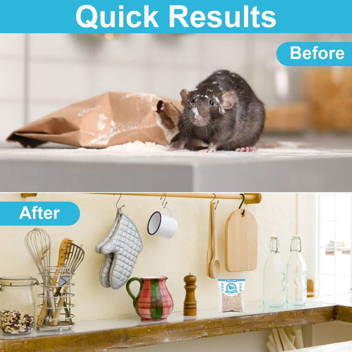 8 Pack Natural Mouse Repellent Pouches Peppermint Oil to Repel Mice and Rats, Rodent Repellent Pest Control Pouches Mice Repellent for House Mouse Deterrent Indoor